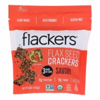Doctor In The Kitchen - Organic Flax Seed Crackers - Savory - Case of 6 - 5 oz.