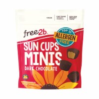 Free 2 B - Sun Cups - Mini - Dark Chocolate - Case of 6 - 4.2 oz.
