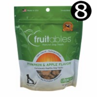 Fruitables Healthy Dog Treats - Pumpkin & Apple Flavor - Case of 8 - 7 oz.