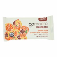 GoMacro Organic Macrobar - Sunflower Butter and Chocolate - 2.3 oz Bars - Case of 12