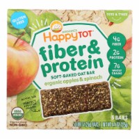 Happy Tot Soft Baked Oat Bar Organic Apples & Spinach - Case of 6 - 5/.88oz.