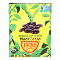 Jack's Quality Organic Black Beans - Low Sodium - Case of 8 - 13.4 oz.