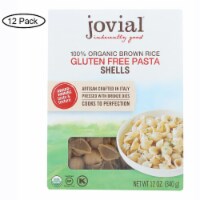 Jovial - Organic Brown Rice Pasta - Shells - Case of 12 - 12 oz.