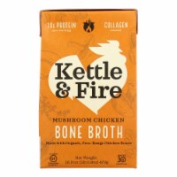 Kettle & Fire Mushroom Chicken Bone Broth  - Case of 6 - 16.9 oz.