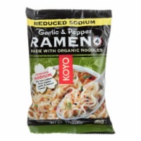 Koyo Garlic Pepper Reduced Sodium Ramen - Case of 12 - 2.1 oz.