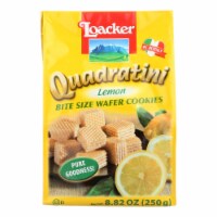 Loacker, Quadratini Lemon Bite Size Wafer Cookies - Case of 6 - 8.82 oz.