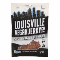 Louisville Vegan Jerky Jerky - Vegan - Black Pepper - Case of 10 - 3 oz.