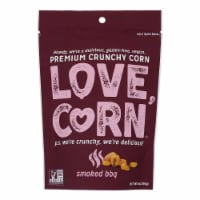 Love Corn Smoky Premium Crunchy Corn Snack - Case of 12 - 4 oz.