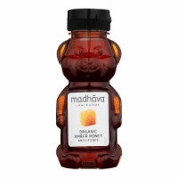 Madhava Honey Organic Honey Bear - Case of 6 - 12 oz.