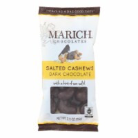 Marich Dark Chocolate Sea Salt Cashews  - Case of 12 - 2.3 oz.