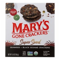 Mary's Gone Crackers Super Seed - Seaweed and Black Seaseem - Case of 6 - 5.5 oz.