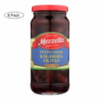 Mezzetta Pitted Greek Kalamata Olives - Case of 6 - 9.5 oz.