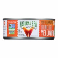 Natural Sea Wild Yellowfin Tuna, Salted, Chunk Light - Case of 12 - 5 oz.