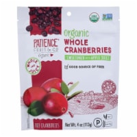 Patience Fruit and Co Whole Cranberries - Dried - Case of 8 - 4 oz.