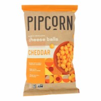 Pipcorn - Cheese Balls Cheddar - Case of 12 - 4.5 oz.