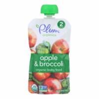 Baby Food - Organic - Broccoli and Apple - Stage 2 - 6 Months and Up - 4 oz - Case of 6
