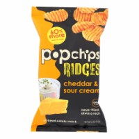 popchips Cheddar and Sour Cream Ridges Potato Chips