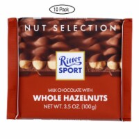 Ritter Sport Chocolate Bar - Milk Chocolate - Whole Hazelnuts - 3.5 oz Bars - Case of 10