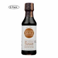 San - J Tamari Soy Sauce - Organic - Case of 6 - 10 Fl oz.