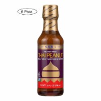 San - J Cooking Sauce - Thai Peanut - Case of 6 - 10 Fl oz.