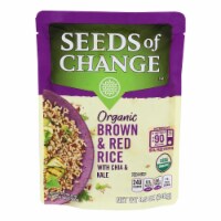 Seeds of Change Organic Brown and Red Rice with Chia and Kale - Case of 12 - 8.5 oz.