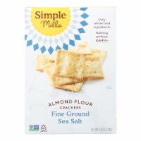 Simple Mills Fine Ground Sea Salt Almond Flour Crackers - Case of 6 - 4.25 oz.