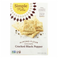 Simple Mills Cracked Black Pepper Almond Flour - Case of 6 - 4.25 oz.