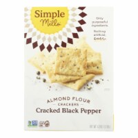 Simple Mills Cracked Black Pepper Almond Flour  - Case of 6 - 4.25 oz.