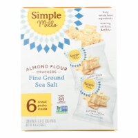 Simple Mills Fine Ground Sea Salt Almond Flour Crackers - Case of 6 - 4.9 oz.