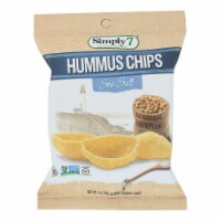 Simply 7 Hummus Chips - Sea Salt - Case of 24 - 1 oz.