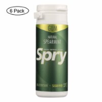 Spry All Natural Spearmint Chewing Gum  - Case of 6 - 27 CT