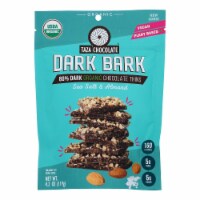 Taza Chocolate Organic Dark Bark Chocolate - Sea Salt Almond - Case of 12 - 4.2 oz.