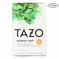 Tazo Tea Herbal Tea - Refreshing Mint - Case of 6 - 20 BAG