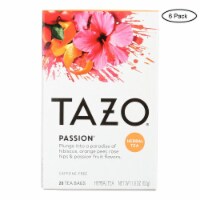 Tazo Tea Herbal Tea - Passion - Case of 6 - 20 BAG