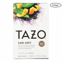 Tazo Tea Scented Black Tea - Earl Grey - Case of 6 - 20 BAG