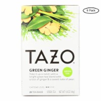 Tazo Tea Green Tea - Ginger - Case of 6 - 20 BAG