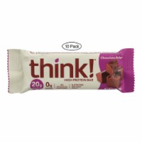 Think Products Thin Bar - Chocolate Fudge - Case of 10 - 2.1 oz.