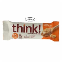 Think Products Thin Bar - Creamy Peanut Butter - Case of 10 - 2.1 oz.