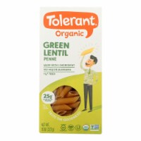 Tolerant Simply Legumes Green Lentil Pasta - Penne - Case of 6 - 8 oz.