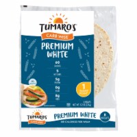 Tumaro's 8-inch Premium White Carb Wise Wraps - Case Of 6 Perspective: Main