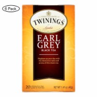 Twinings Tea Earl Grey Tea - Black Tea - Case of 6 - 20 Bags