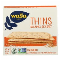 Wasa Sesame & Sea Salt Flatbread Thins - Case of 10 - 6.7 oz.
