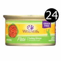 Wellness Pet Products Cat Food - Turkey Recipe - Case of 24 - 3 oz.