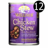 Wellness Pet Products Dog Food - Chicken with Peas and Carrots - Case of 12 - 12.5 oz.