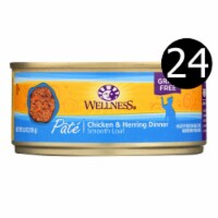Wellness Pet Products Cat Food - Chicken and Herring - Case of 24 - 5.5 oz.