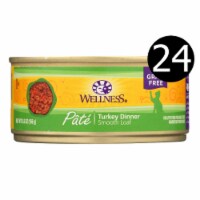 Wellness Pet Products Cat Food - Turkey Recipe - Case of 24 - 5.5 oz.