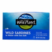 Wild Planet Wild Sardines In Spring Water - Case of 12 - 4.375 oz.