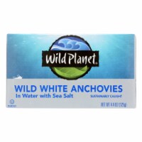 Wild Planet White Anchovies - in Water - Case of 12 - 4.4 oz.