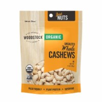 Woodstock Organic Whole Cashews, Unsalted - Case of 8 - 7 oz.