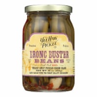 Yee-Haw Pickle Company Mildly Spicy Pickled Green Beans - Case of 6 - 16 oz.
